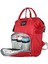 Anne Bebek Bakım Sırt Çantası Fonksiyonel Su Geçirmez Çanta Kırmızı 1