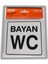 Pvc Foam Levha BAYAN WC Yazı 12 x 12 cm 1