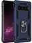 Samsung Galaxy S10 Kılıf Military Ring Holder Lacivert 2