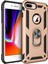 Apple iPhone 8 Plus Kılıf Military Ring Holder Gold 2