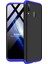 Samsung Galaxy A20 Kılıf Double Dip 360 Protective Siyah Mavi 2