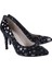 Verona Siyah Kadife Stiletto 4024-P-1 2