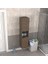 Fix Arya ve Loft Uyumlu Banyo Boy Dolabı Renk Aybe Kahve 4