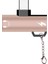 Anahtarlık Dual USB Type-C Şarj Dönüştürücü Adaptör Gold 5