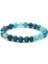 8 mm Mavi Madagaskar Akik Doğal Taş Unisex Bileklik 5