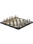 Metal İngiliz Satranç Takımı Orta Boy Parlak Ve Ceviz Tahtası 1
