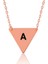 Gümüş Harfli Üçgen Plaka Kolye 1
