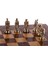 Metal Osmanlı Bizans Satranç Takımı Orta Boy Parlak ve El Yapımı Masif Ahşap Sandıklı Satranç Tahtası 3
