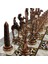 Metal Mısır Satranç Takımı Antik ve Ceviz Tahta 2