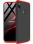 Xiaomi Redmi Note 7 Pro Kılıf Double Dip 360 Protective Siyah Kırmızı 2