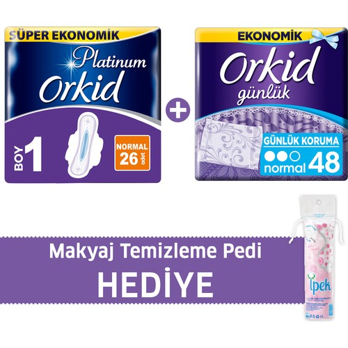 Orkid Fırsat Paketi Platinum Hijyenik Ped Normal 26�lı + Fiyatı