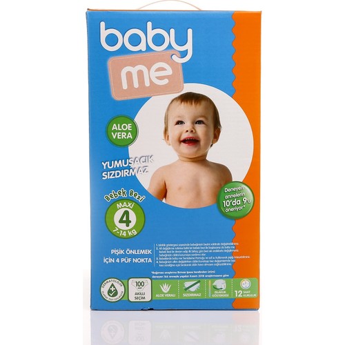 Baby Me Aloe Vera Maxi 4 Numara Bebek Bezi 7 14 Kg 100 Fiyati