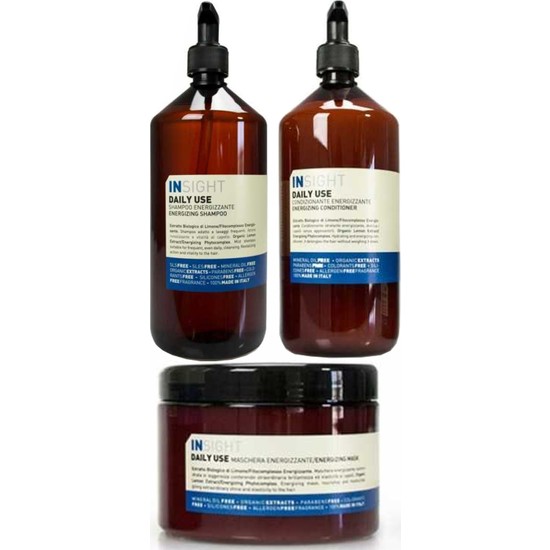 Insight Daily Use Energizing Şampuan 900ML+KREM 900ML+MASKE Fiyatı