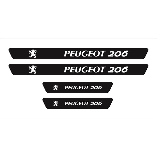 Ömr Dizayn Hediye Peugeot 206 Kapı Eşiği 4 Lü Aksesuar