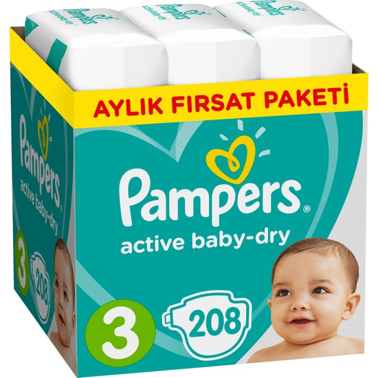 Prima Bebek Bezi Aktif Bebek 3 Beden Midi Aylık Fırsat Fiyatı