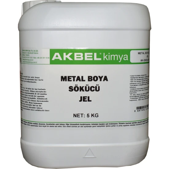 Akbel Metal Boya Sökücü Jel 5 Kg