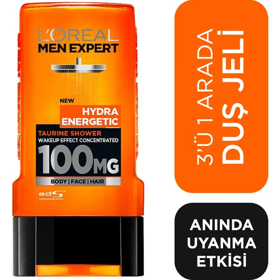 L'Oréal Paris Men Expert Hydra Energetic  Taurin Içeren Duş Jeli 300Ml