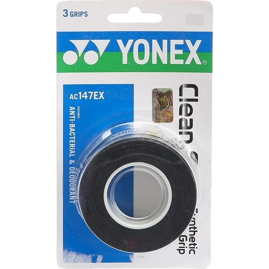 Yonex Ac 147 Anti Bakteriyel Grip 3'Lü Siyah