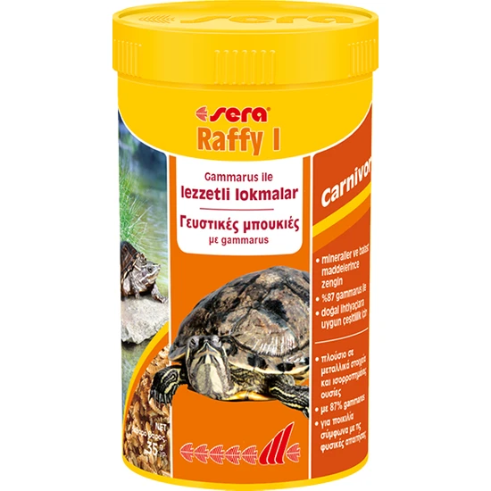 Sera Raffy I Gammarus Kaplumbağa Yemi 250 Ml / 35 Gr