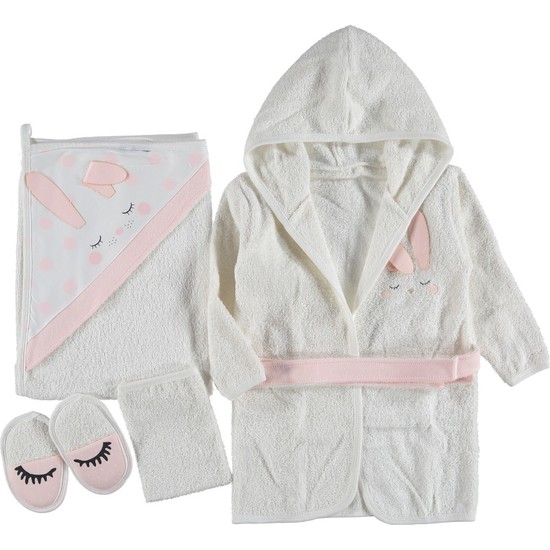 Miniworld Kız Bebek Uyuyan Tavşan Bornoz Seti Fiyatı