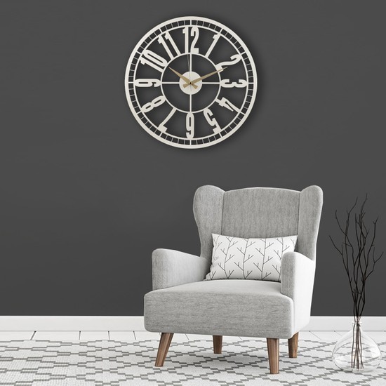 Muyi̇ka Whi Metal Beyaz Duvar Saati 50X50CM Fiyatı Muyi̇ka Whi Metal Beyaz Duvar Saati 50X50CM Fiyatı
