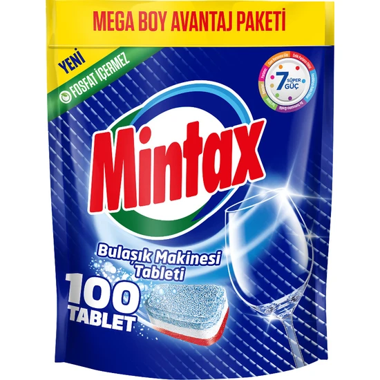 Mintax Bulaşık Tableti 100' lü