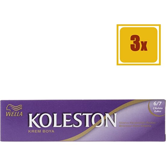 Koleston Tüp Boya 67 Çikolata Kahve 3'lü Set Saç Boyası Fiyatı