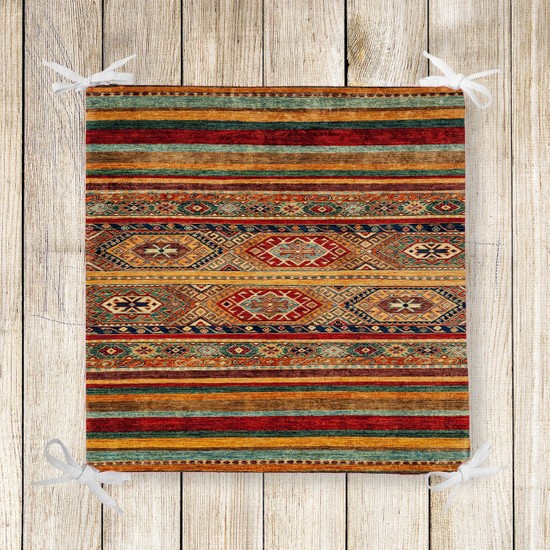 Else Otantik Osmanlı Kilim Desen Süngerli Kare Sandalye Fiyatı
