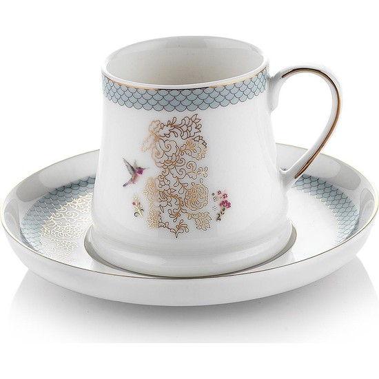 Schafer Ottoman Kahve Fincan Takımı 6�lı 12 Parça Mavi Fiyatı