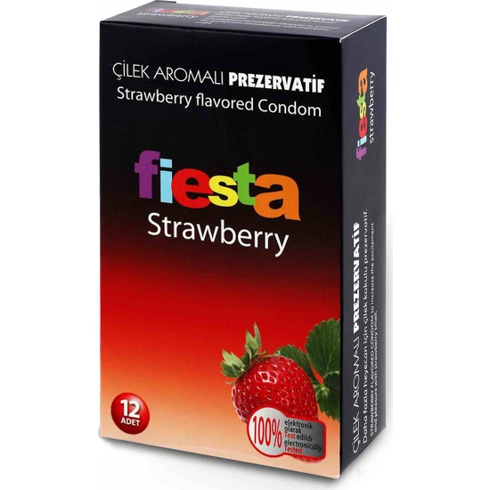 Fiesta Strawberry (Cilekli) 12'li İthal Prezervatif
