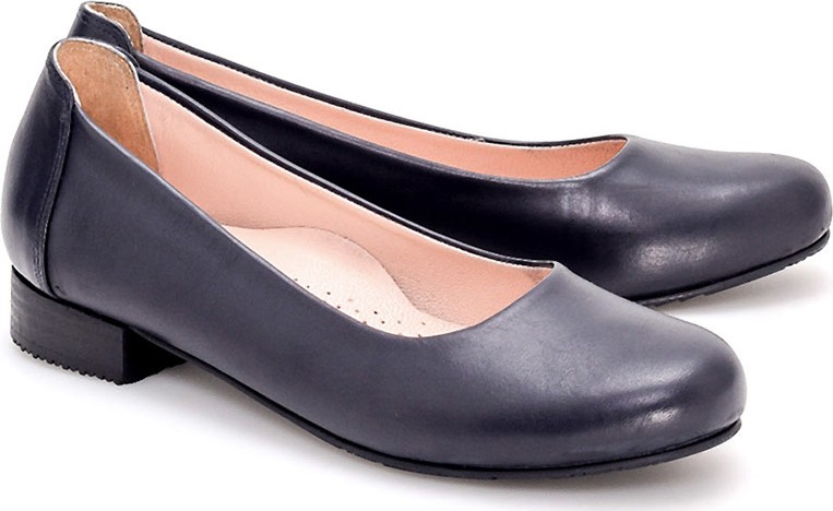 Girl Boss New York Daisy Lacivert Comfort Deri Hostes Ayakkabısı C4011-F-2