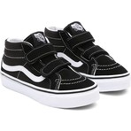Vans Sk8-Mid Reissue V Çocuk Ayakkabı Siyah - Beyaz Düz Taban Erkek Tekstil Malzeme VN00018T