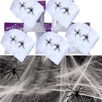 Pandoli 5 Paket Halloween Cadılar Bayramı Için Beyaz Renk Örümcek Ağı Seti 20 gr