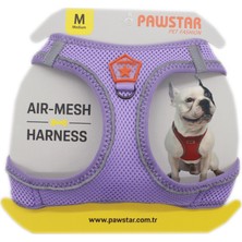 Pawstar Lila Air-Mesh Göğüs Tasması Kedi Köpek Göğüs Tasması Xl