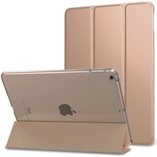 Pilanix Apple Ipad Mini 4 Kılıf Standlı Kapaklı Arkası Şeffaf Sert Smart Case Gold