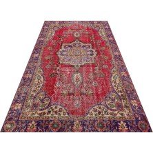 Sempati Halı Gerçek El Dokuma Eskitme Vintage Halı 152 x 255 cm 9415