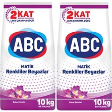 Abc Matik Toz Çamaşır Deterjanı 20 kg (2 Paket x 10 Kg) Bahar Esintisi/renkliler Beyazlar