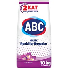 Abc Matik Toz Çamaşır Deterjanı 20 kg (2 Paket x 10 Kg) Bahar Esintisi/renkliler Beyazlar