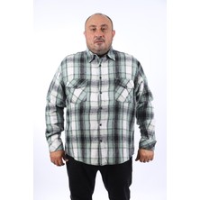 Starbattal Büyük Beden Oduncu Çift Cep Big Plaid 22216-YESIL