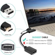 4K USB Powered HDMI Uyumlu Erkek Dp Ekran Bağlantı Noktası Kadın Dönüştürücü Adaptörü Cihazları | HDMI Kabloları