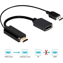 4K USB Powered HDMI Uyumlu Erkek Dp Ekran Bağlantı Noktası Kadın Dönüştürücü Adaptörü Cihazları | HDMI Kabloları