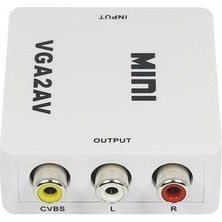 VGA Av Rca Mini 1080 P Converte Adaptörü Dönüştürücü 3.5mm Sesli VGA2AV Cvbs + Ses Dönüştürücü Hdtv Pc Ps4 Ps3 | Mini VGA | VGA Tovga - Av Rca