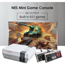 Nes 621 Oyunlar Mini Tv Video Oyunu Konsolu Klasik Retro HDMI Uyumlu Çıktı Aile El Oyuncu Oyuncu Oyun Oyuncusu (Ab)