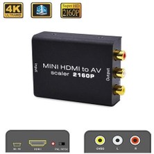 Tjtak 4K Hd Av Adaptörü Hd Video Converter Hd Rca Av / Cvsb L / R Video 480 P 720 P 1080 P 2160 P Destek Ntsc Pal HDMI2AV |