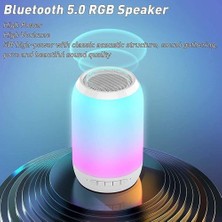 Radyo ile Bluetooth Hoparlör, Hoparlör Bluetooth Taşınabilir Müzik Kutusu 7 Renk Versiyonları / Tws / Tf Kart / Aux-In Çocuklar, Yetişkinler, Partiler, Açık, Kapalı (Beyaz) Için Uygun