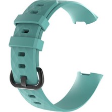 Markacase Fitbit Charge 3 Için Silikon Kordon Kayış Turkuaz (L)