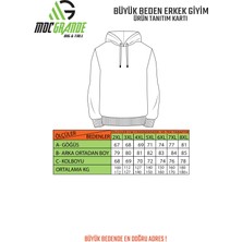 Moc Grande Büyük Beden Sweat Kanguru Cep Square 22208-SAKS