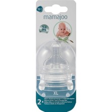 Mamajoo %0 Bpa Silikon Biberon Emziği Ikili Xl No.4 Yoğun Akış