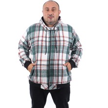 Starbattal 22201 Büyük Beden Erkek Kapüşonlu Nefti Sweat Fermuarlı Cep Regular Fit