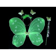 Gösteri Kelebek Kanadı (3 Parça)-Yeşil-